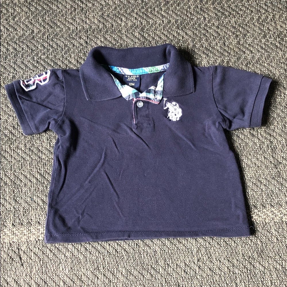 U.S. Polo Assn. Navy Short Sleeve Polo with Embroidered Crest